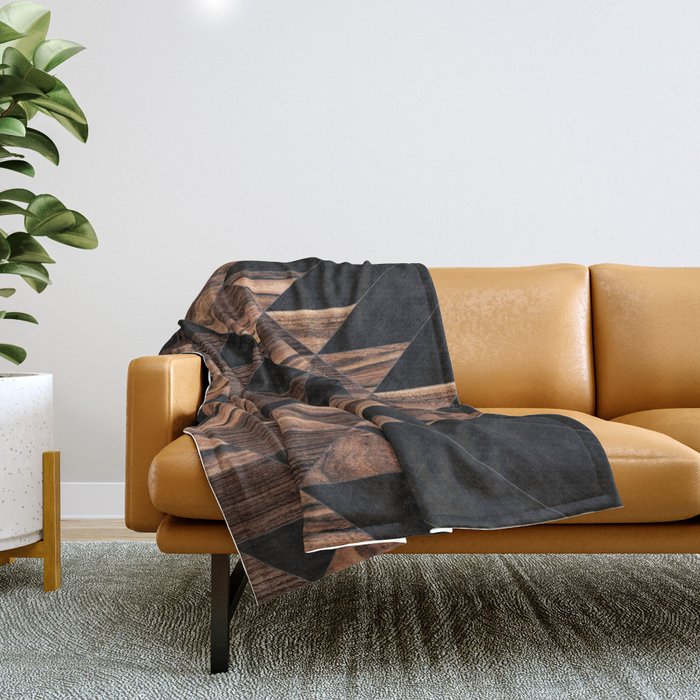 Urban Tribal Pattern No.11 - Aztec - Wood Throw Blanket Gallery Image 1