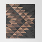 Urban Tribal Pattern No.11 - Aztec - Wood Throw Blanket Gallery Image 2