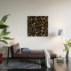 Vintage Mushroom Fungi Night Forest Botanical Garden Wood Wall Art Gallery Image 2