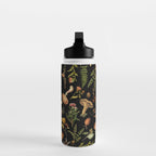 Vintage Mushroom Fungi Night Forest Botanical Garden Water Bottle Gallery Image 3
