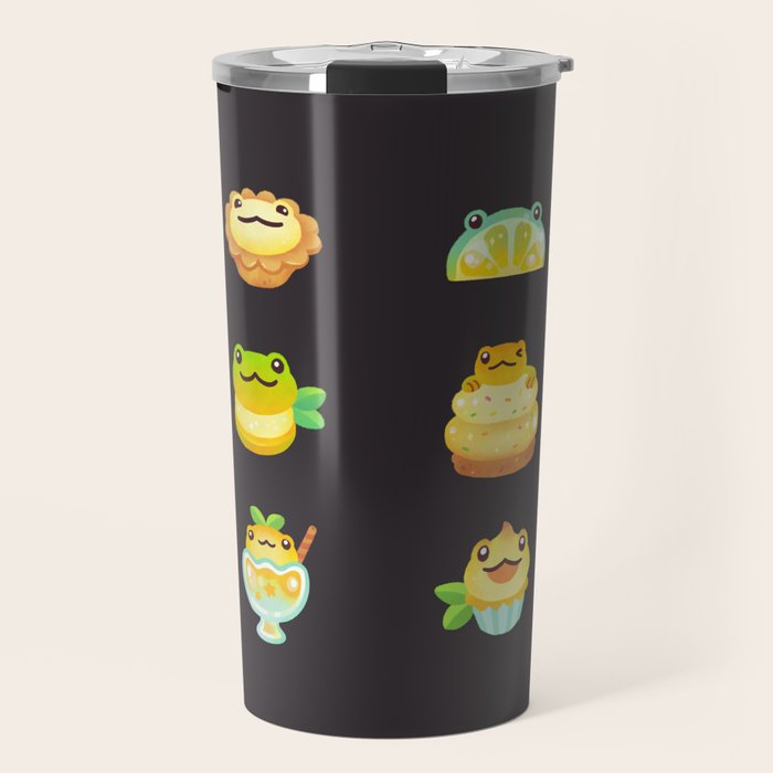 Sweet Lemon frog - dark Travel Mug Gallery Image 1