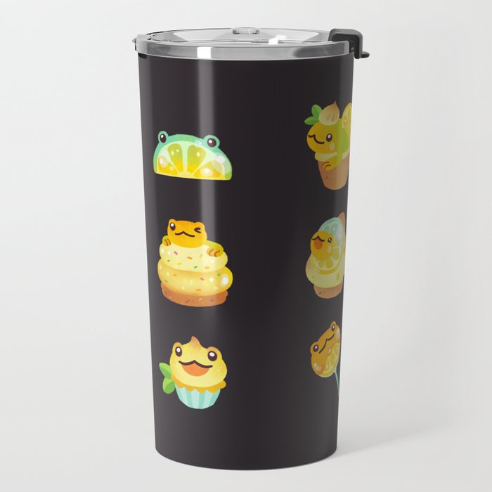Sweet Lemon frog - dark Travel Mug Gallery Image 2