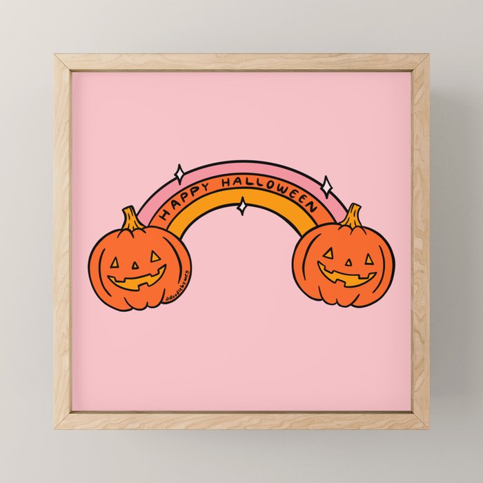 Happy Halloween Rainbow Mini Art Print Gallery Image 1