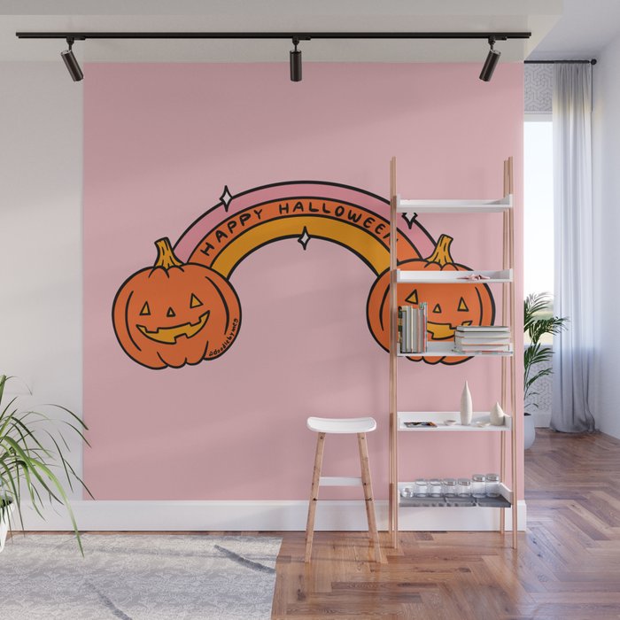 Happy Halloween Rainbow Wall Mural Gallery Image 1