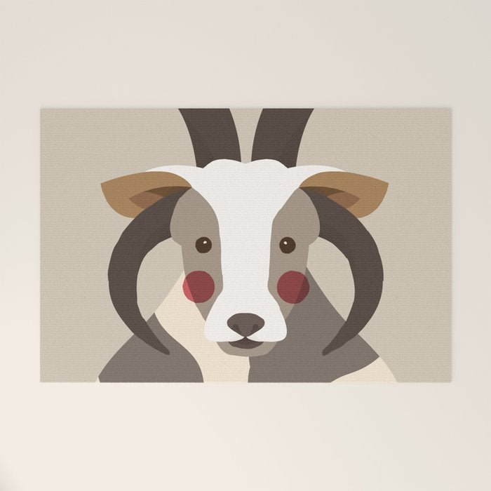 Jacob Sheep Animal Portrait Welcome Mat Gallery Image 1