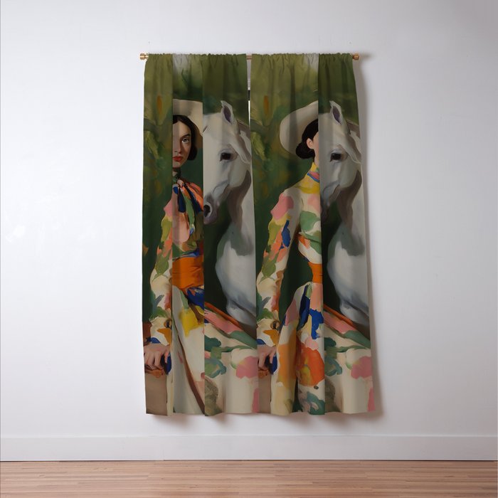 Equestrian Elegance in Color Window Curtain Gallery Image 3