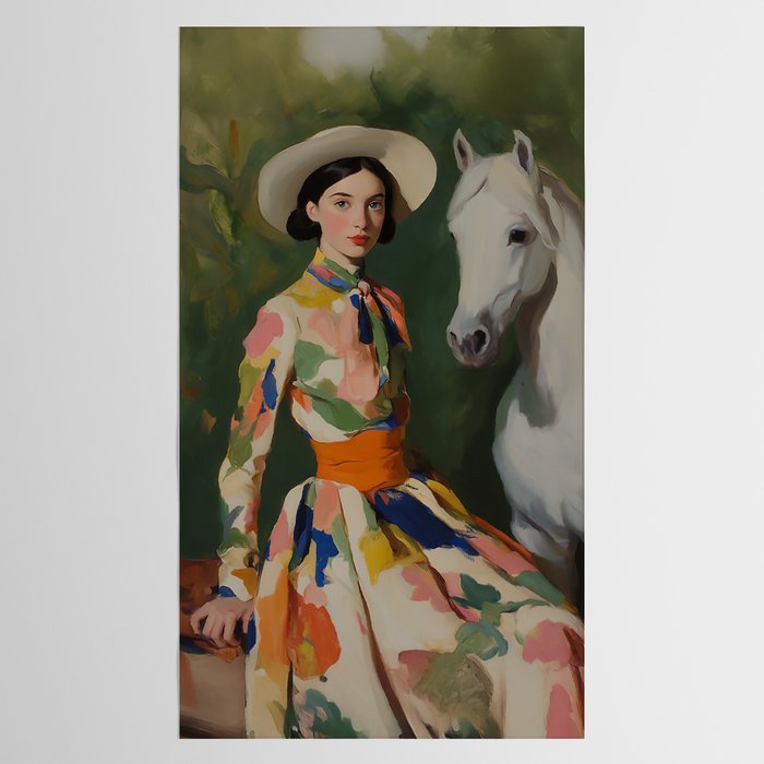 Equestrian Elegance in Color Tablecloth Gallery Image 2