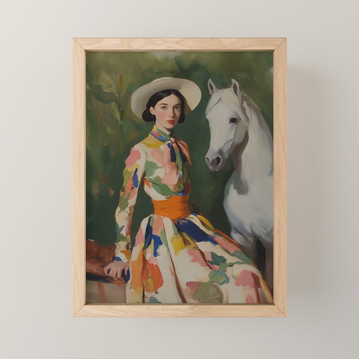 Equestrian Elegance in Color Mini Art Print Gallery Image 1