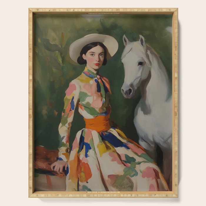 Equestrian Elegance in Color Serving Tray Gallery Image 1