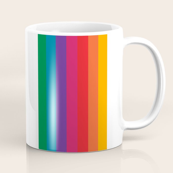 Retro Bright Rainbow - Straight Coffee Mug Gallery Image 1