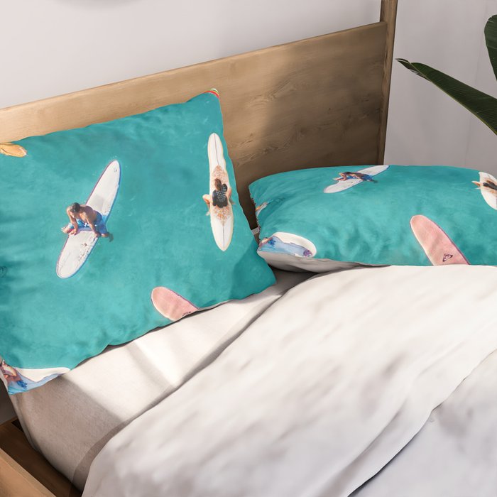 Surfers Traffic Jam Pillow Sham Gallery Image 2
