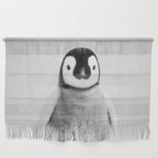 Baby Penguin - Black & White Wall Hanging Gallery Image 1