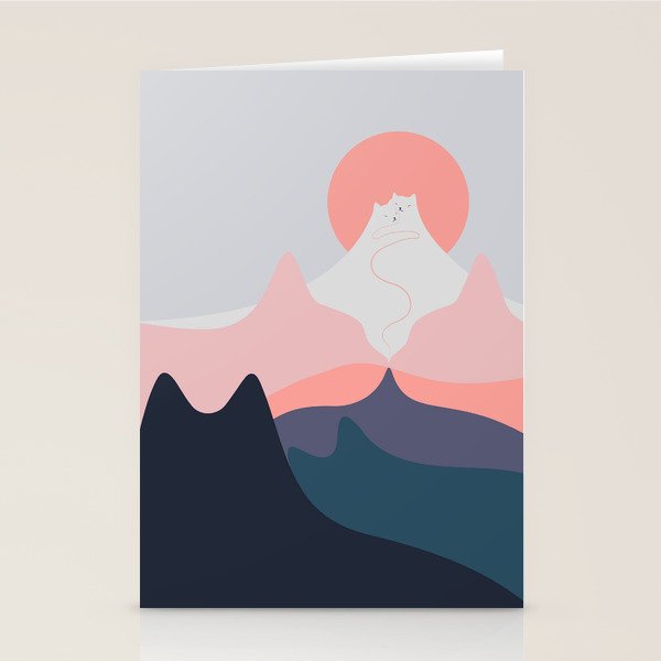 Cat Landscape 129 Stationery Card Gallery Image 2