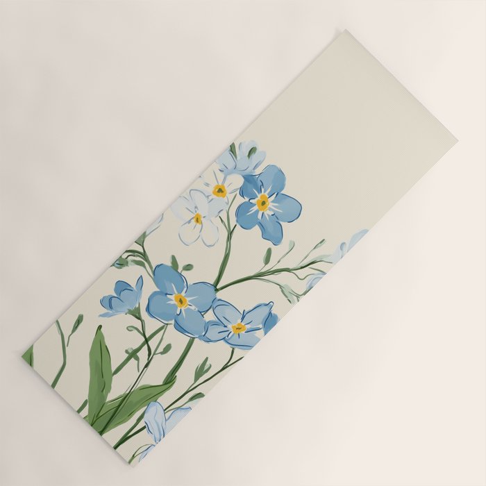 Wildflower Garden in Soft Tones Yoga Mat Gallery Image 1