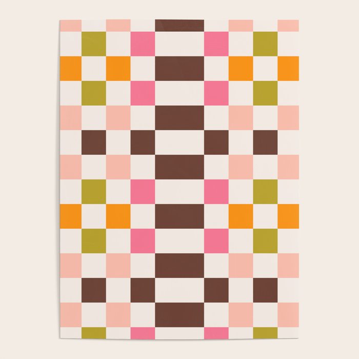 Checkerboard - Warm Colors Poster Gallery Image 4