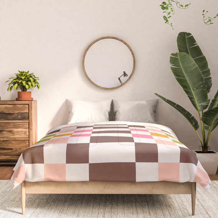 Checkerboard - Warm Colors Comforter Gallery Image 3