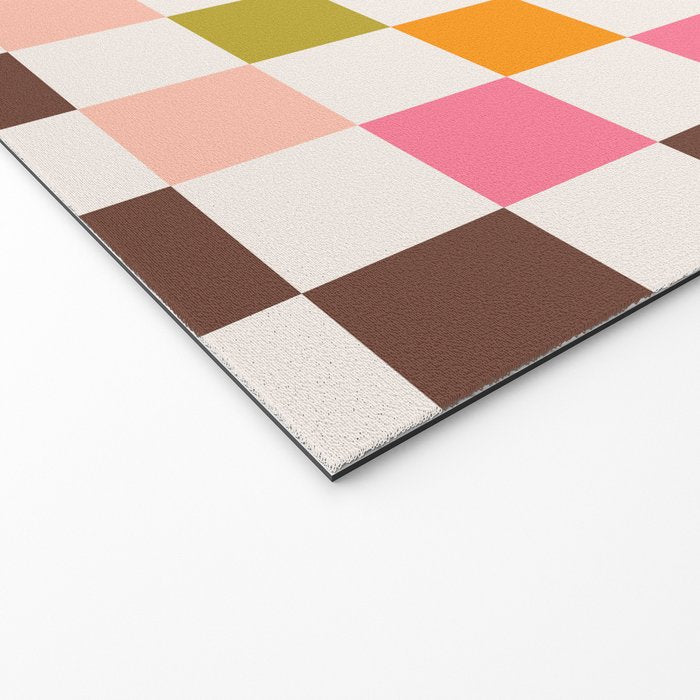 Checkerboard - Warm Colors Welcome Mat Gallery Image 2