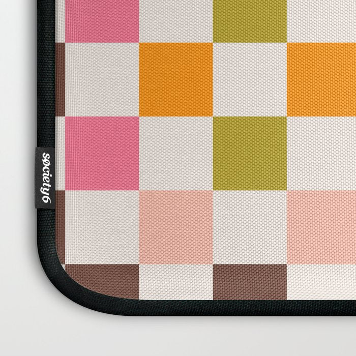 Checkerboard - Warm Colors Laptop Sleeve Gallery Image 3