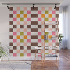 Checkerboard - Warm Colors Wall Mural Gallery Image 1