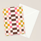 Checkerboard - Warm Colors Stationery Card Gallery Image 2