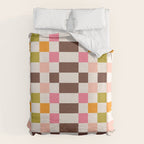 Checkerboard - Warm Colors Duvet Cover Gallery Image 6