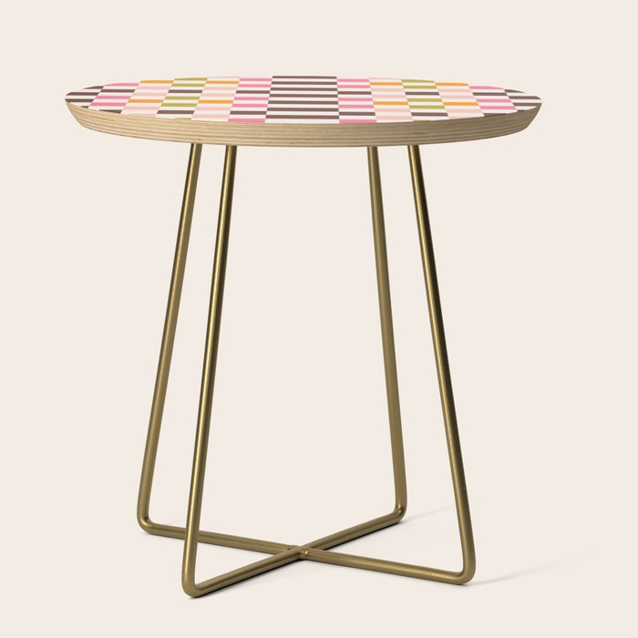 Checkerboard - Warm Colors Side Table Gallery Image 1