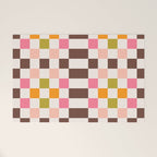 Checkerboard - Warm Colors Welcome Mat Gallery Image 1
