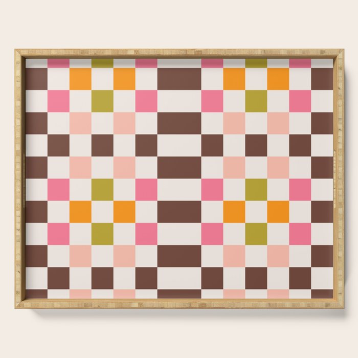 Checkerboard - Warm Colors Serving Tray Gallery Image 1