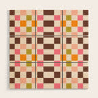 Checkerboard - Warm Colors Wood Wall Art Gallery Image 1
