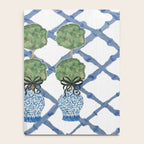 Hand Painted Bamboo Trellis Chinoiserie Ginger Jar  Notebook Gallery Image 4