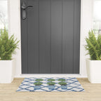 Hand Painted Bamboo Trellis Chinoiserie Ginger Jar  Welcome Mat Gallery Image 3