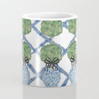 Hand Painted Bamboo Trellis Chinoiserie Ginger Jar  Coffee Mug Gallery Image 4