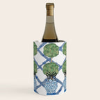 Hand Painted Bamboo Trellis Chinoiserie Ginger Jar  Wine Chiller Gallery Image 1