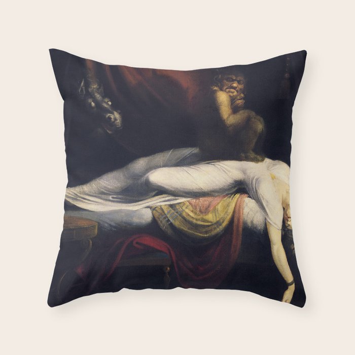Henry Fuseli The Nightmare Throw Pillow Gallery Image 1