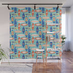 Vintage Surfboards Pattern Wall Mural Gallery Image 1