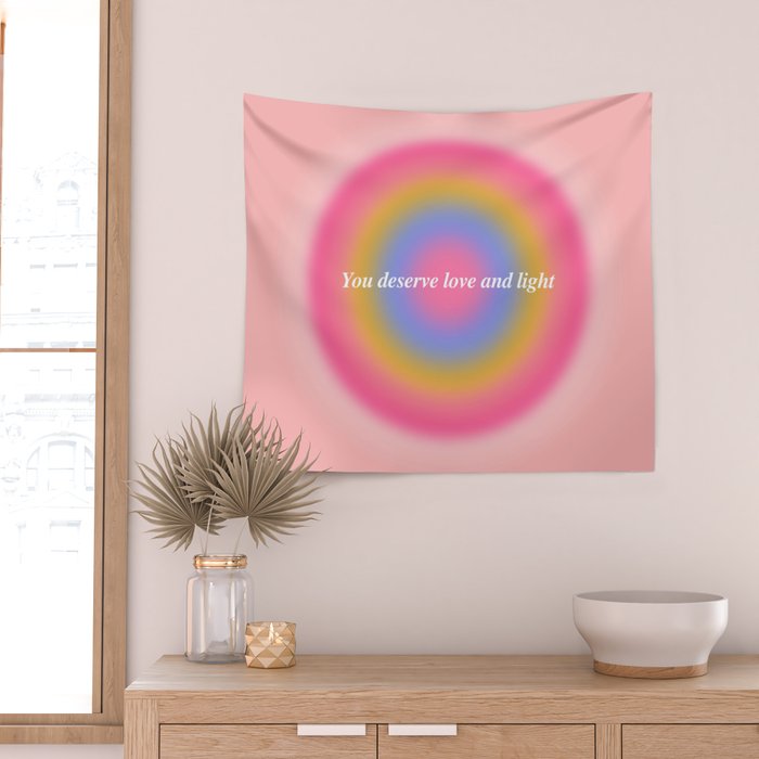 You Deserve Love And Light - Aura Gradient  Wall Tapestry Gallery Image 2