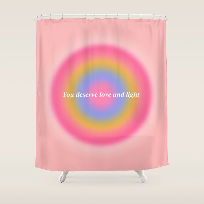 You Deserve Love And Light - Aura Gradient  Shower Curtain Gallery Image 1