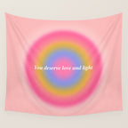 You Deserve Love And Light - Aura Gradient  Wall Tapestry Gallery Image 4