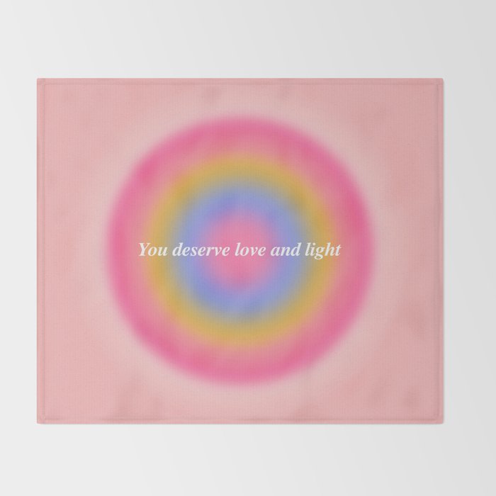 You Deserve Love And Light - Aura Gradient  Throw Blanket Gallery Image 2
