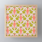 Peach And Pink Woodpecker Mini Art Print Gallery Image 1