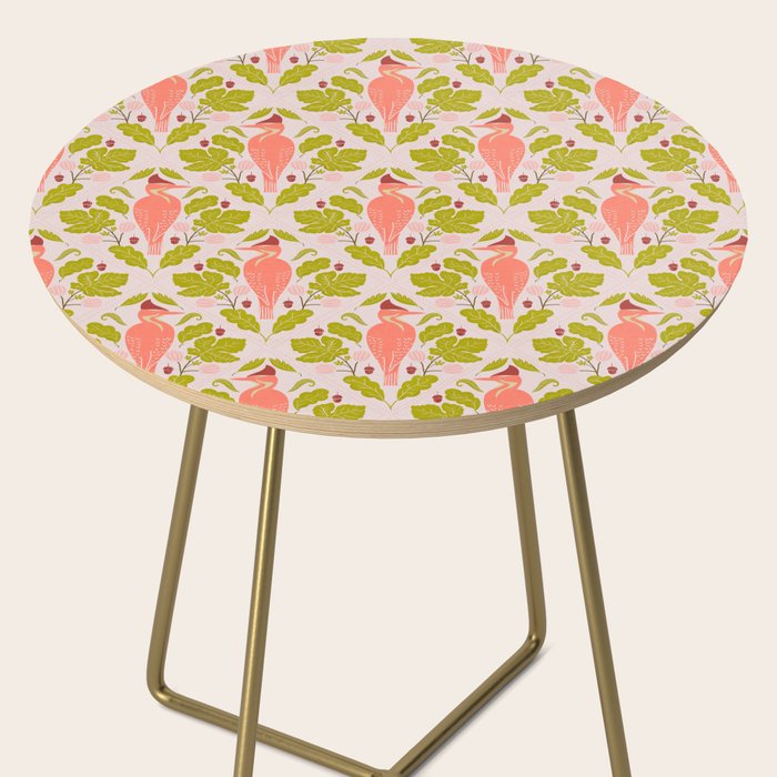 Peach And Pink Woodpecker Side Table Gallery Image 2