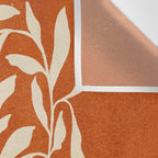Cognac Leaves: Mid Century Terracotta Edition Wall Tapestry Gallery Image 3