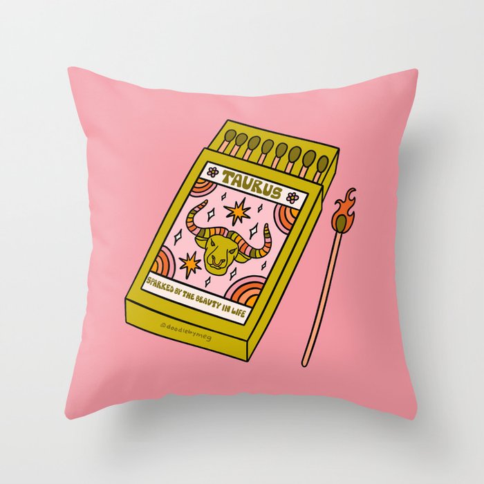 Taurus Matchbox Throw Pillow Gallery Image 6