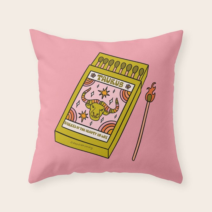 Taurus Matchbox Throw Pillow Gallery Image 6