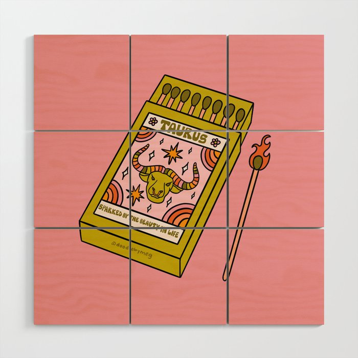 Taurus Matchbox Wood Wall Art Gallery Image 1