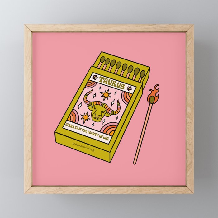 Taurus Matchbox Mini Art Print Gallery Image 1