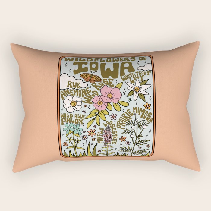 Iowa Wildflowers Rectangular Pillow Gallery Image 2