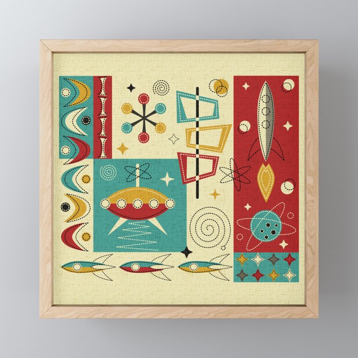 Retro Space Age Fun! ©studioxtine Mini Art Print Gallery Image 1