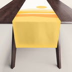 Abstract Landscape 09 Yellow Table Runner Gallery Image 1