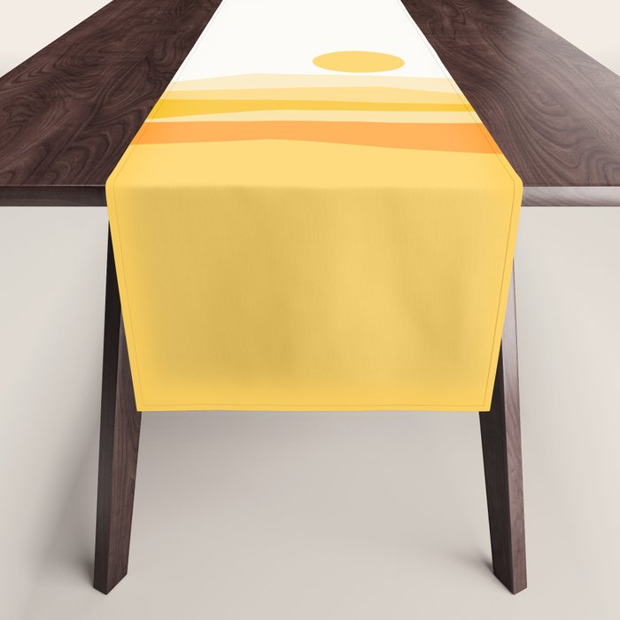 Abstract Landscape 09 Yellow Table Runner Gallery Image 1